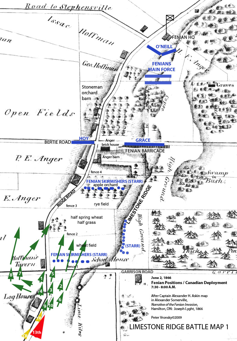 Battle Of Ridgeway Map 1